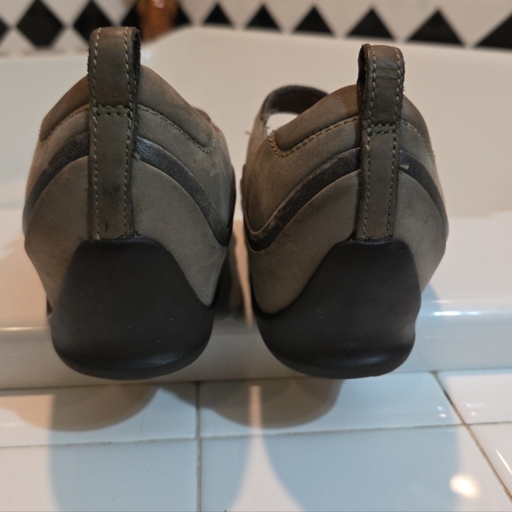 Merrell Plaza Emme Shoes Womens 8 Brown Leather Comfort Mary Jane Wedge - Picture 4 of 12